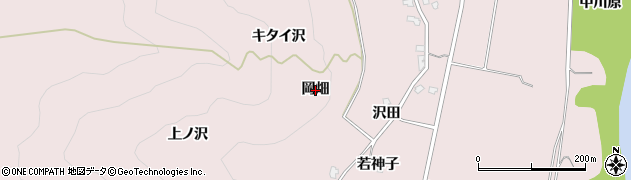 秋田県湯沢市酒蒔（岡畑）周辺の地図