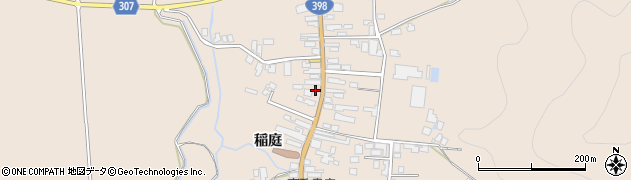秋田県湯沢市稲庭町周辺の地図