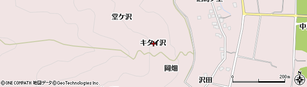 秋田県湯沢市酒蒔キタイ沢周辺の地図