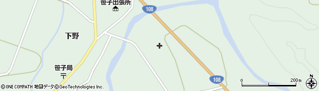 秋田県由利本荘市鳥海町上笹子（川合）周辺の地図
