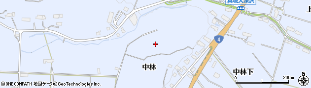 岩手県奥州市水沢真城（中林）周辺の地図