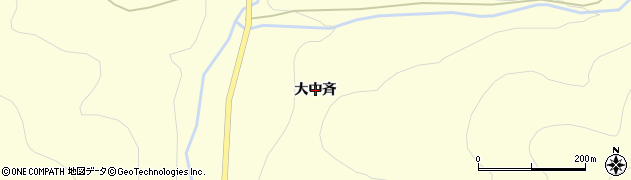 岩手県一関市大東町中川（大中斉）周辺の地図
