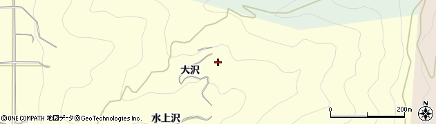 秋田県湯沢市上関大沢周辺の地図