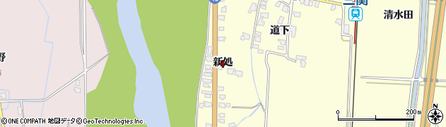 秋田県湯沢市上関（新処）周辺の地図