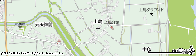 岩手県奥州市水沢姉体町（上島）周辺の地図