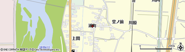 秋田県湯沢市上関（浦町）周辺の地図