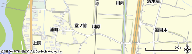 秋田県湯沢市上関（川原）周辺の地図
