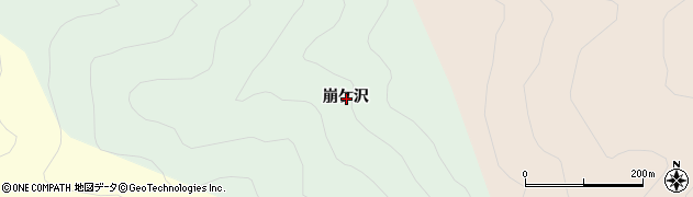 秋田県湯沢市下関崩ケ沢周辺の地図