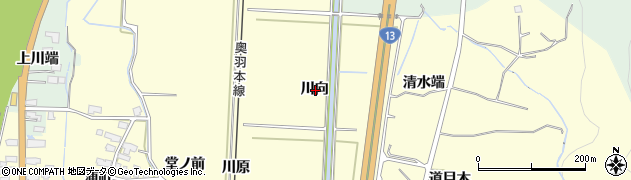 秋田県湯沢市上関川向周辺の地図