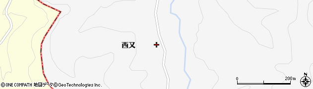 秋田県羽後町（雄勝郡）上仙道（西又）周辺の地図