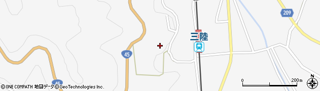 岩手県大船渡市三陸町越喜来肥の田121周辺の地図