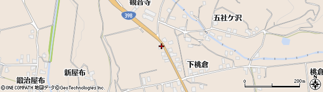 秋田県湯沢市稲庭町下桃倉1周辺の地図