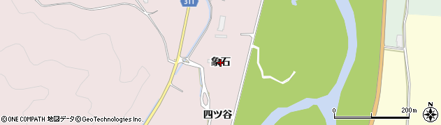 秋田県湯沢市山田（象石）周辺の地図