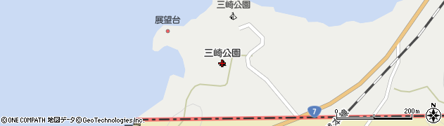 三崎公園周辺の地図
