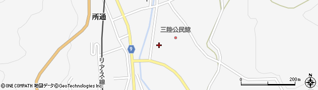 岩手県大船渡市三陸町越喜来周辺の地図