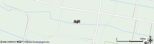 岩手県奥州市胆沢若柳赤剥周辺の地図