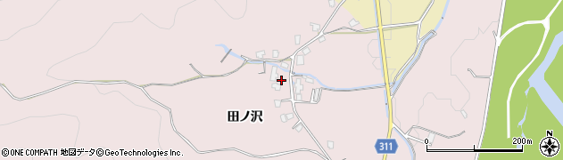秋田県湯沢市山田（田ノ沢）周辺の地図