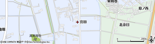 岩手県奥州市水沢真城（宮田）周辺の地図