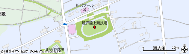 胆沢陸上競技場周辺の地図