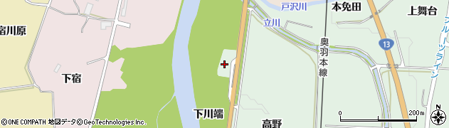 秋田県湯沢市下関（下川端）周辺の地図