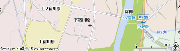 秋田県湯沢市山田（下宿川原）周辺の地図