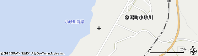 秋田県にかほ市象潟町小砂川（中磯）周辺の地図