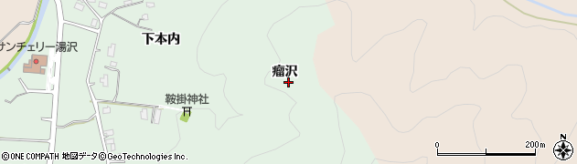 秋田県湯沢市下関瘤沢周辺の地図