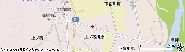 秋田県湯沢市山田（上ノ宿川原）周辺の地図