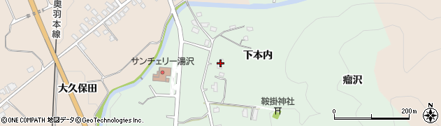 秋田県湯沢市下関下本内126周辺の地図