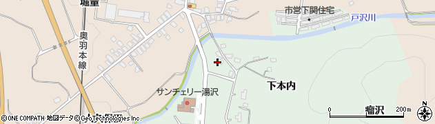 秋田県湯沢市下関下舞台周辺の地図