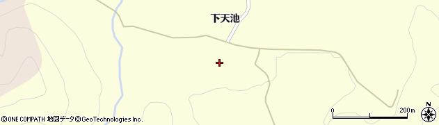 秋田県由利本荘市鳥海町下笹子（天池）周辺の地図