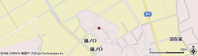 秋田県湯沢市山田（樋ノ口）周辺の地図