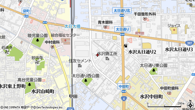 〒023-0827 岩手県奥州市水沢太日通りの地図