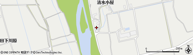 秋田県湯沢市三梨町（清水小屋川原）周辺の地図