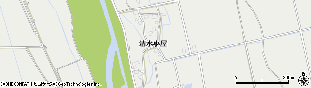 秋田県湯沢市三梨町清水小屋周辺の地図