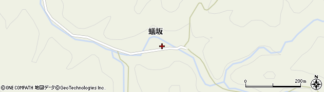 秋田県雄勝郡羽後町飯沢蟻坂周辺の地図