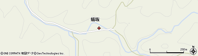 秋田県羽後町（雄勝郡）飯沢（蟻坂）周辺の地図