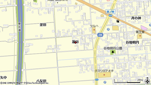 〒023-0893 岩手県奥州市水沢蓬田の地図