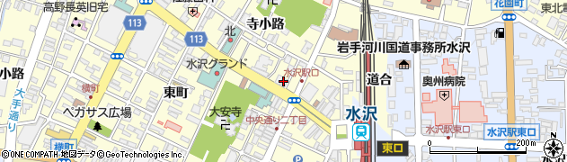 水沢ダンススタジオ周辺の地図