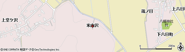 秋田県湯沢市山田（米内沢）周辺の地図