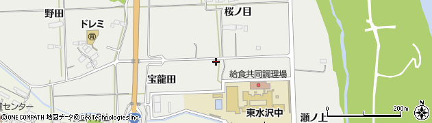 岩手県奥州市水沢佐倉河宝龍田周辺の地図