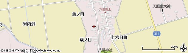 秋田県湯沢市山田（筬ノ目）周辺の地図