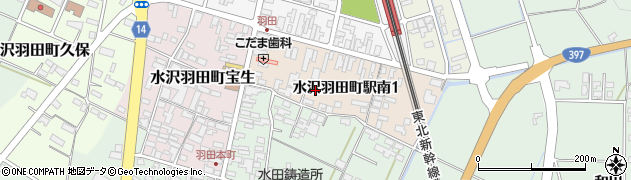 岩手県奥州市水沢羽田町駅南周辺の地図