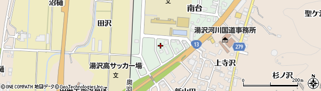 秋田県湯沢市南台周辺の地図