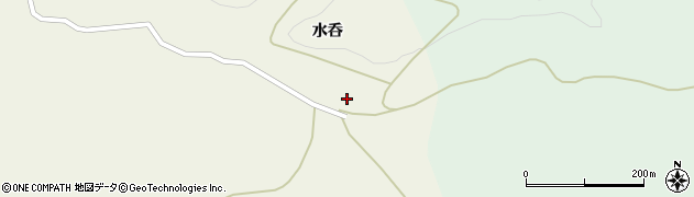 秋田県羽後町（雄勝郡）飯沢（水呑）周辺の地図