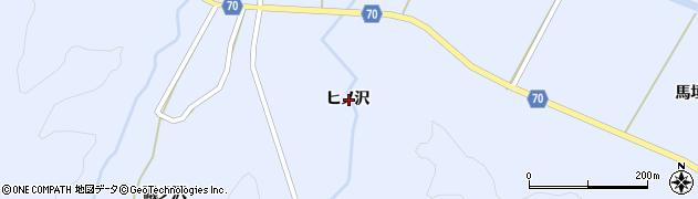 秋田県由利本荘市鳥海町中直根ヒノ沢周辺の地図