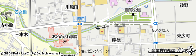 ジーユー水沢店駐車場周辺の地図