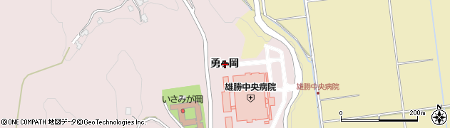 秋田県湯沢市山田（勇ヶ岡）周辺の地図