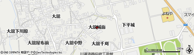 秋田県湯沢市川連町（大舘城面）周辺の地図