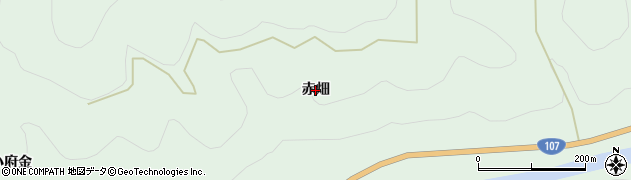 岩手県住田町（気仙郡）世田米（赤畑）周辺の地図